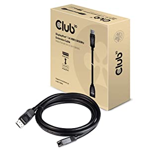 Clubd Club3D CAC-1022 DisplayPort to DisplayPort 1.4/Hbr3 Cable DP 1.4 8K 60Hz 2M/6.56ft, Black, Male-Female