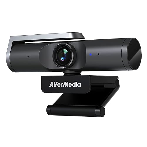 4K Webcam for PC & Mac with Autofocus, Mic, AI Auto-Framing - Zoom & Skype Certified - Low Light & Wide Angle USB for Streaming - AVerMedia PW515 PW515 4K UHD Webcam