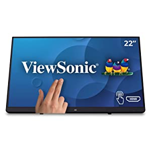 ViewSonic TD2230 22 Inch 1080p 10-Point Multi Touch Screen IPS Monitor with HDMI and DisplayPort, Black 22-Inch Monitor