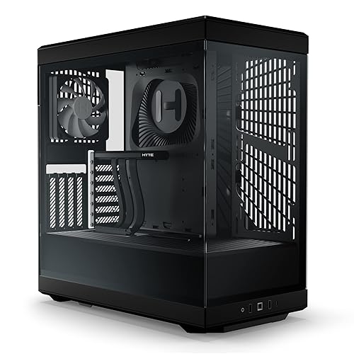 HYTE Y40 Modern Aesthetic Panoramic Tempered Glass Mid-Tower ATX Computer Gaming Case with PCIE 4.0 Riser Cable Included, Black (CS-HYTE-Y40-B)