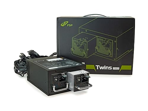 FSP Twins Pro ATX PS2 1+1 Dual Module 900W Certified 80 Plus Gold Hot Swappable Redundant Digital Power Supply with Guardian Monitor Software (Twins Pro 900)