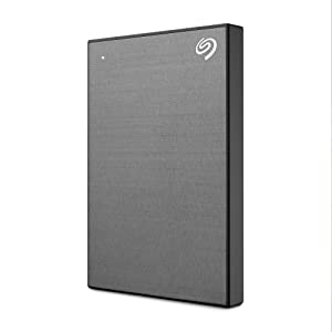 Seagate One Touch, Portable External Hard Drive, 2 TB, PC Notebook and Mac USB 3.0, Space Grey, 1 yr MylioCreate, 4 mo Adobe Creative Cloud Photography and Two-yr Rescue Services (STKB2000404) 2tb Portable HDD Space Grey