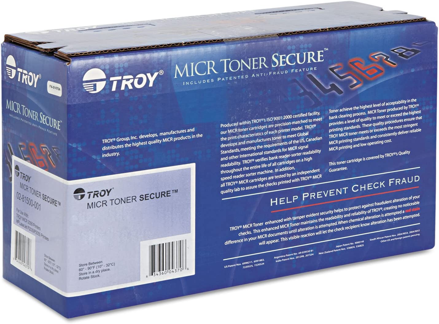 Chief mfg. TRS0282000001 - Troy 0282000001 78A Compatible MICR Toner Secure