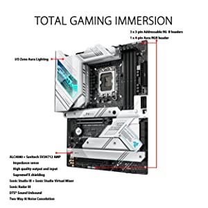 ASUS ROG Strix Z690-A Gaming WiFi D4 LGA1700(Intel® 12th Gen) ATX Gaming Motherboard(PCIe 5.0,DDR4,16+1 Power Stages,WiFi 6,2.5 Gb LAN,BT v5.2,Thunderbolt 4,4xM.2 and Front USB 3.2 Gen 2x2 Type-C)