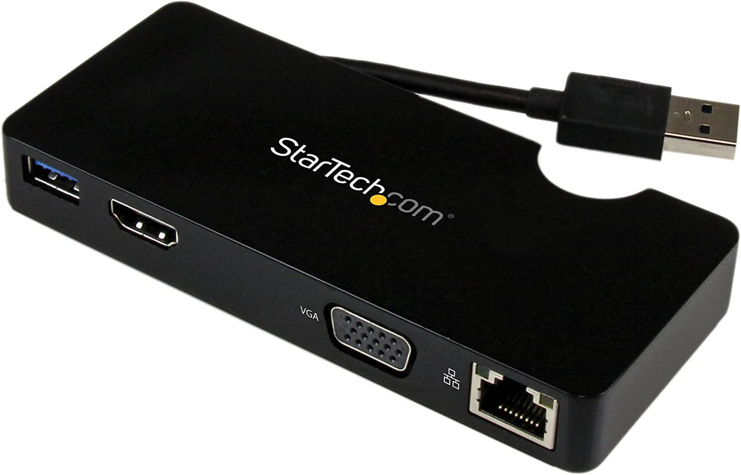 StarTech.com USB 3.0 to HDMI or VGA Adapter Dock - USB 3.0 Mini Docking Station w/ USB, GbE Ports - Portable Universal Laptop Travel Hub (USB3SMDOCKHV) 1x USB-A 3.0 | HDMI, VGA