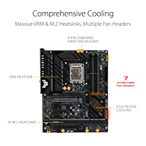 ASUS TUF Gaming Z690-Plus WiFi LGA 1700(Intel12th Gen) ATX Gaming Motherboard(PCIe 5.0,DDR5,4xNVMe SSD,14+2 Power Stages,WiFi 6,2.5Gb LAN,Front USB 3.2 Gen 2 Type-C Ports,Thunderbolt 4)