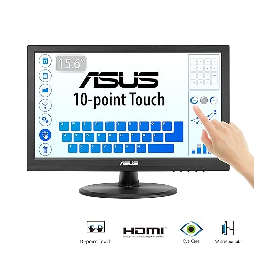 ASUS VT168HR 15.6" Full HD 1366X768 HDMI Back-lit LED Monitor, Black