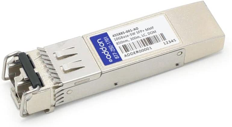 Addon networking AddOn HP 455885-001 Compatible 10GBase-SR SFP+ Transceiver (MMF, 850nm, 300m, LC, DOM) - Dealtargets.com