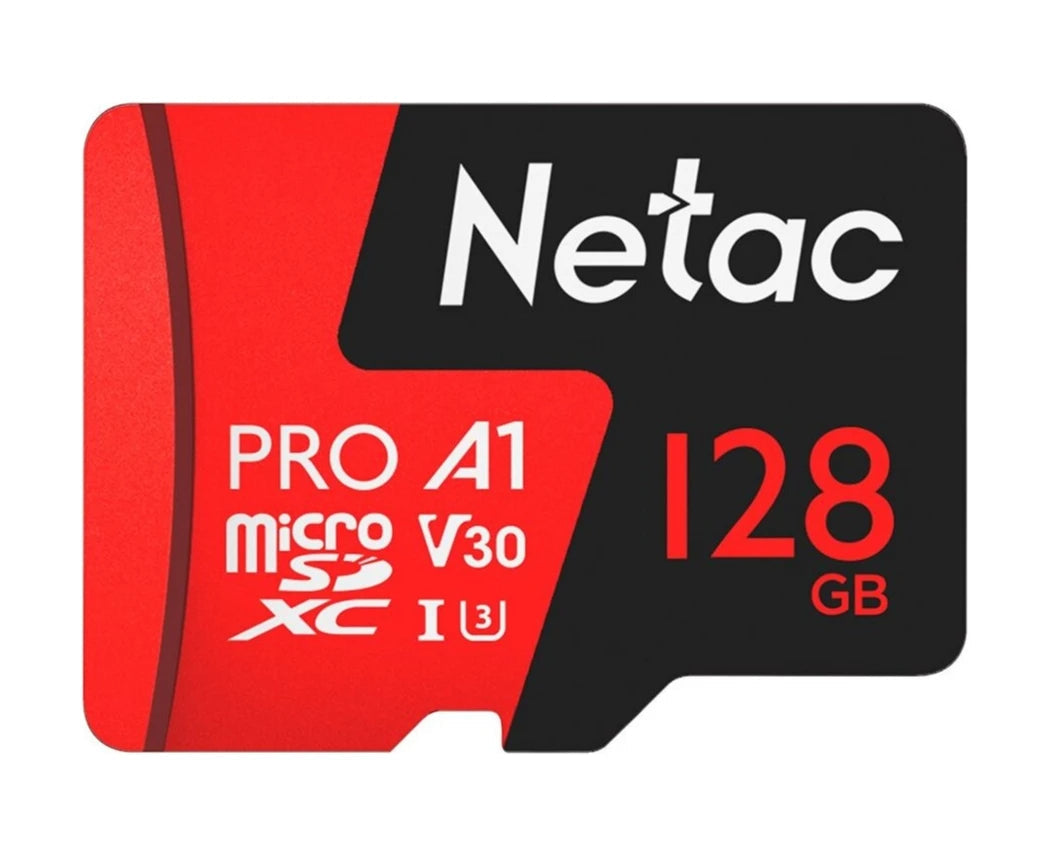 Netac P500 Extreme Pro MicroSDXC 128 GB V30/A1/Class 10 W/SD ADAPTER (NT02P500PRO-128G-R)